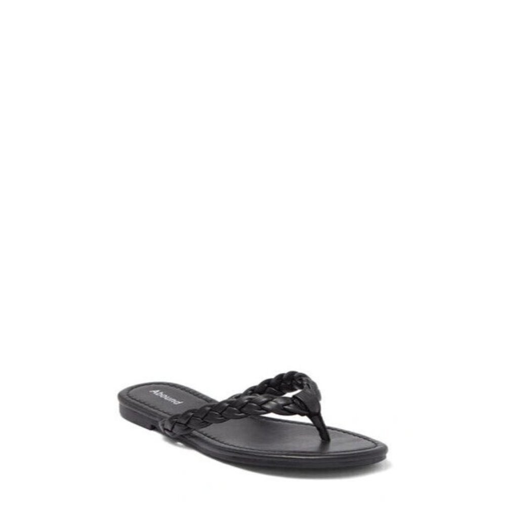 COPY - Abound BNWT "Frannie" braided black sandals thong NEW